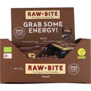 Rawbite Office Box Cacao, 45 x 15 gr. Øko
