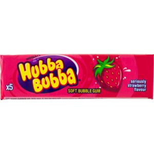 Hubba Bubba Seriously Strawberry Gum 5 stk