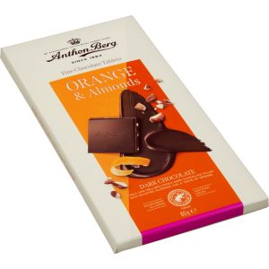 Anthon Berg Dark Orange/Almonds 80 Gr.