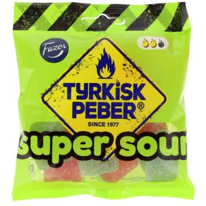 Fazer Tyrkisk Peber Super Sour 80 Gr.