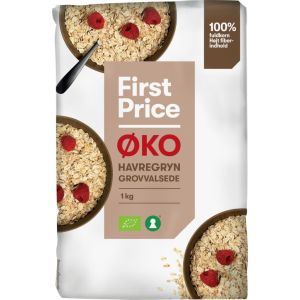 Havregryn Grovvalset FP ØKO 1 Kg.