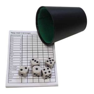 Yatzy 1 Bæger/Blok/Terninger