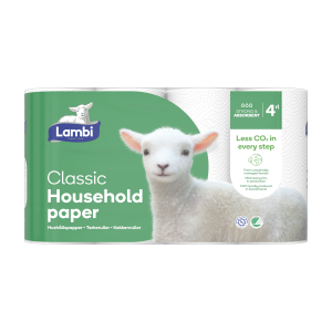 Lambi Køkkenruller Hvid 4 rl/20 kolli pl - 92239